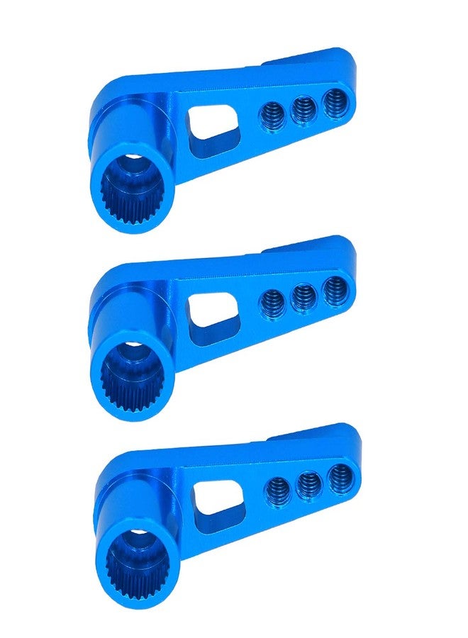 Treehobby 3PCS Treehobby 25T Steering Servo Arm Horn Kits Metal Parts Compatible with Wltoys A949 A959-B A969 A979 k929 RC Hobby Model Car Metal Upgrade Accessories(Blue) - Image 1